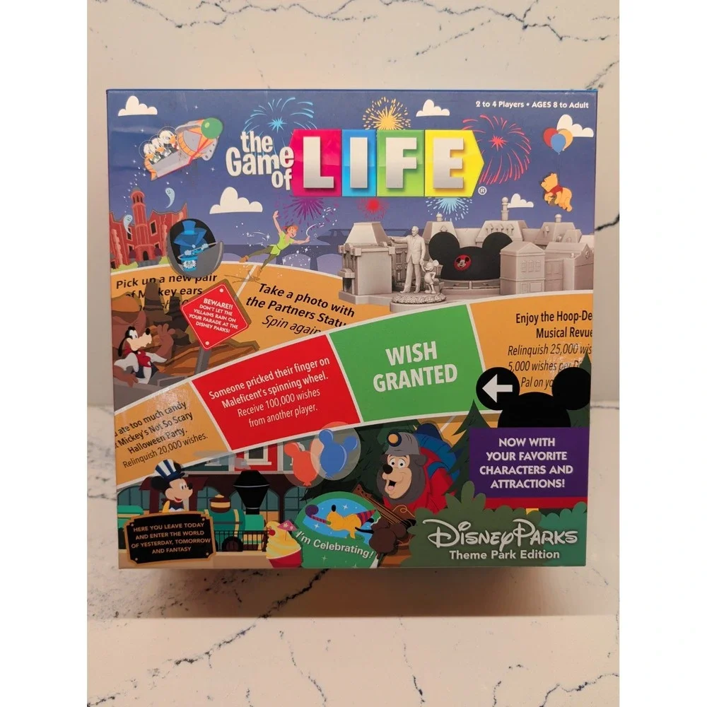 Disney Parks The Game of Life Theme Park Edition WDW Disneyland Barely Played